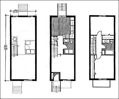 plan maison facade etroite